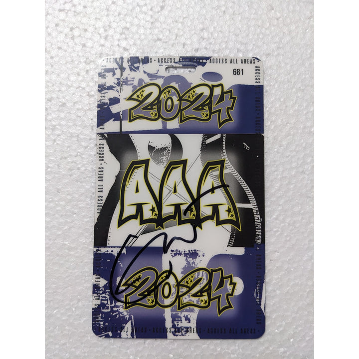 Eric Clapton signed concert pass