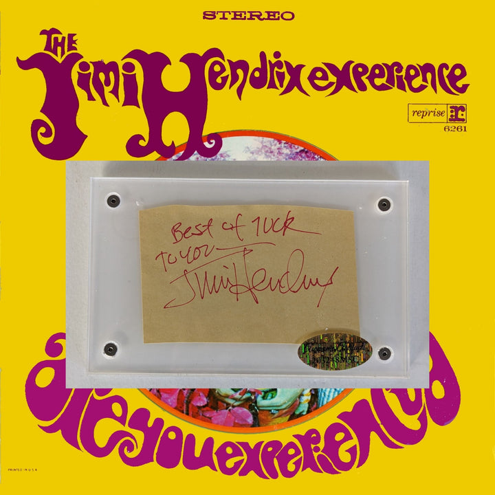 Jimi Hendrix Vintage autograph book page signed with proof