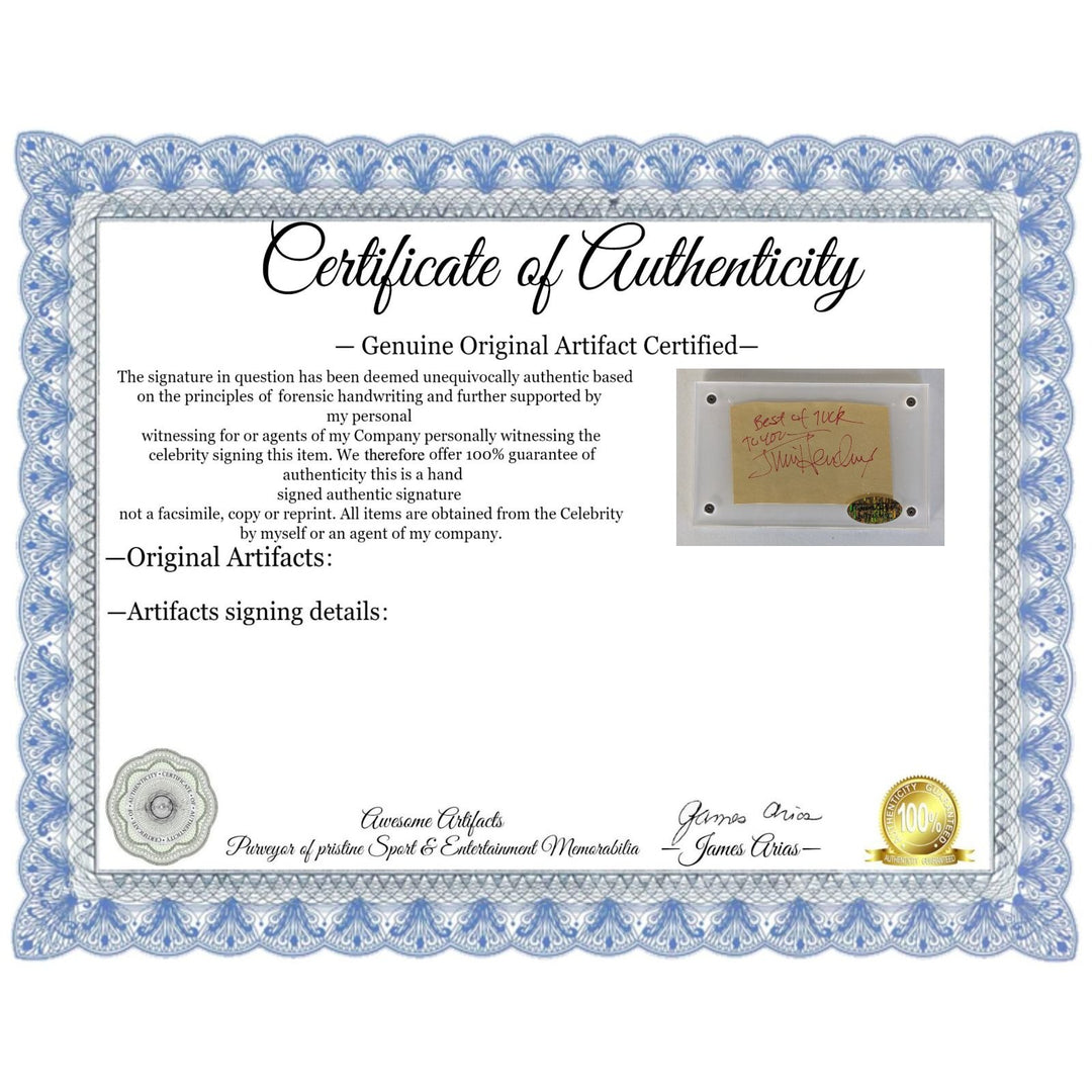 Jimi Hendrix Vintage autograph book page signed with proof