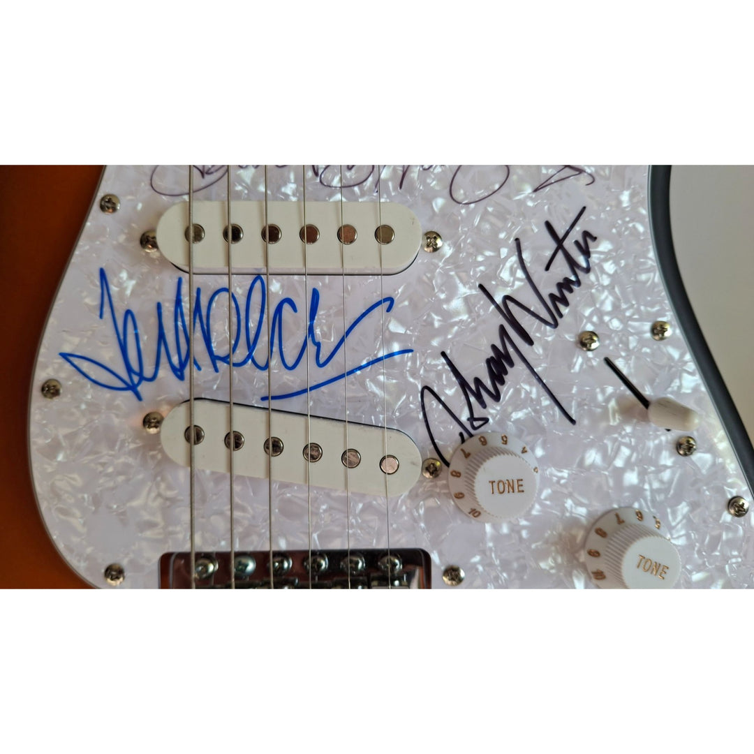 Vaughan Johnny, Stevie Ray, Winter Jeff Beck, Fender Stratocaster electric guitar signed with proof