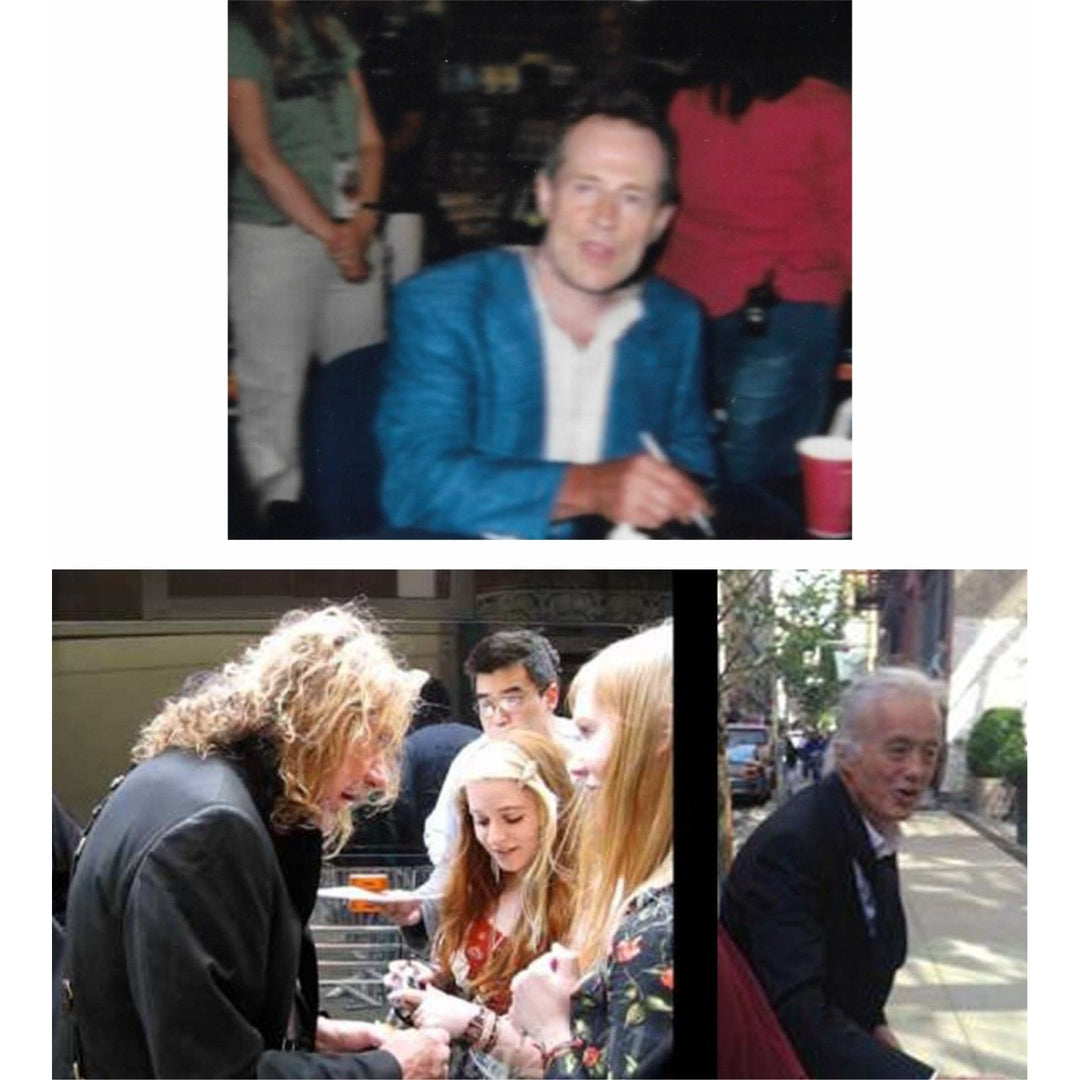 Jimmy Page , Robert Plant & John Paul Jones Led Zeppelin Fender Stratocaster electric guitar signed with proof