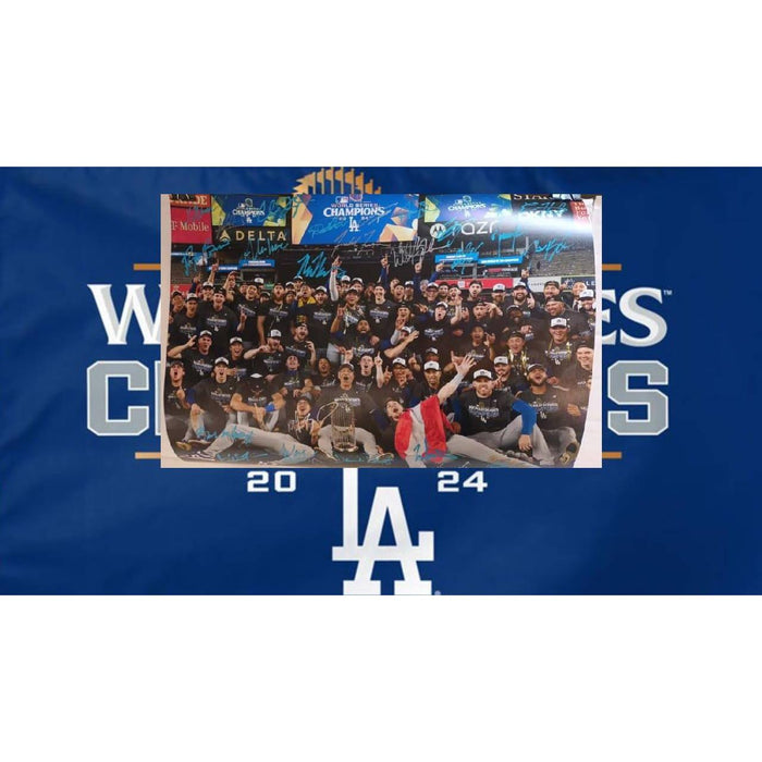 Los Angeles Dodgers Shohei Ohtani 2024 World Champions 16x20 photo signed with proof