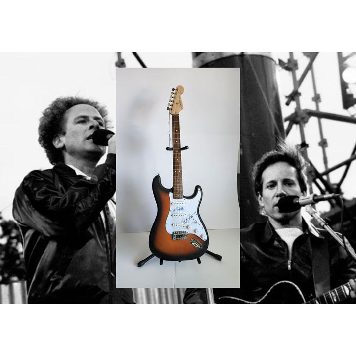 Paul Simon & Garfunkel authentic Fender Stratocaster electric guitar signed with proof