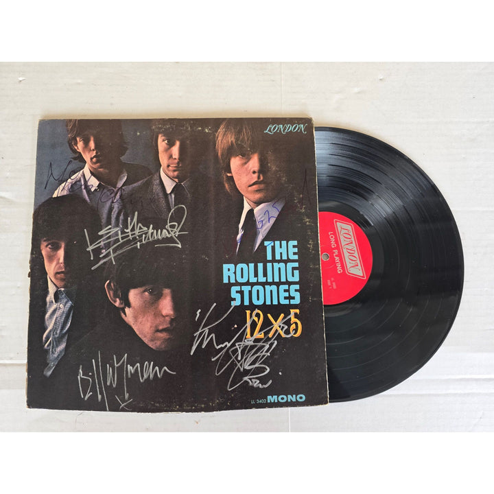 Rolling Stones Lp "12x5" Mick Jagger , Bill Wyman, Keith Richards, Charlie Watts Brian Jones signed with proof.