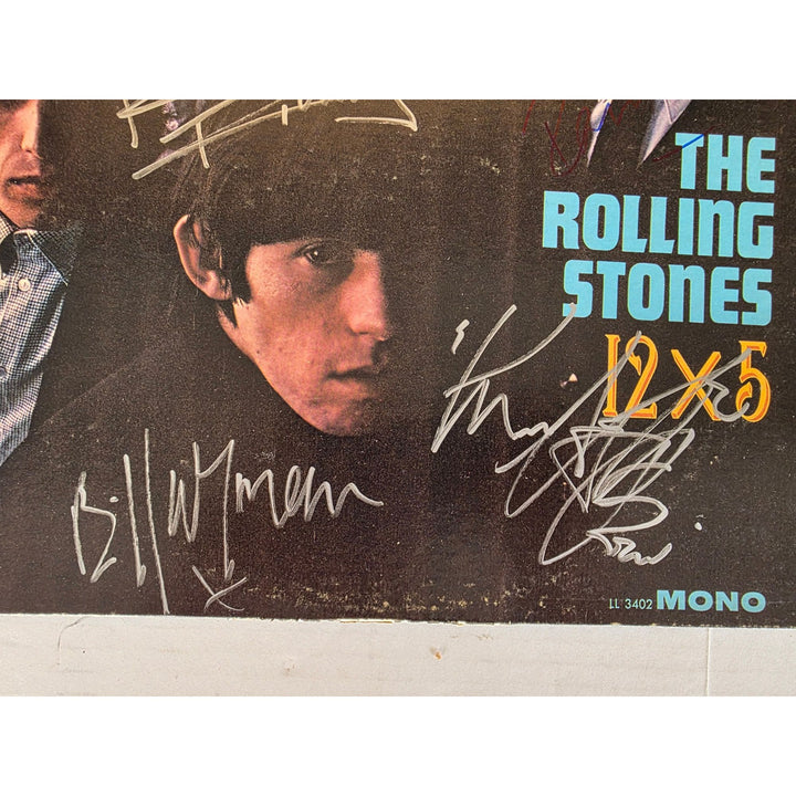 Rolling Stones Lp "12x5" Mick Jagger , Bill Wyman, Keith Richards, Charlie Watts Brian Jones signed with proof.