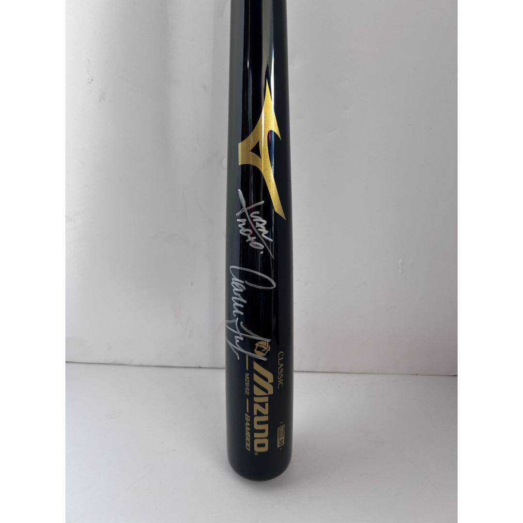 New York Yankees Aaron Judge Juan Soto Mizuno MLB game medal bat signed with proof