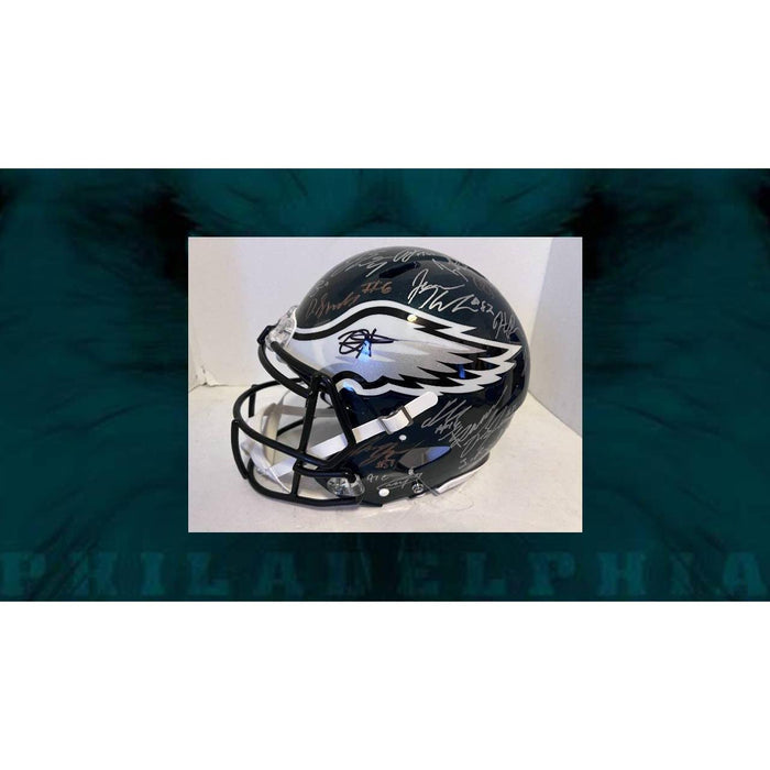 Jalen Hurts AJ Brown Devanta Smith Jason Kelce Philadelphia Eagles 2022/23 NFC champions team signed