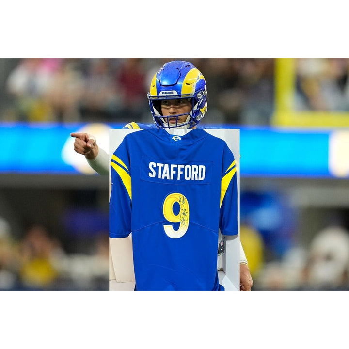 Mathew Stafford Los Angeles Rams Nike size xl NFL game model jersey signed with proof