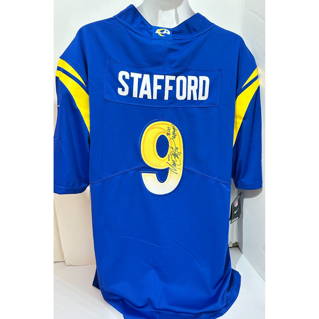Mathew Stafford Los Angeles Rams Nike size xl NFL game model jersey signed with proof