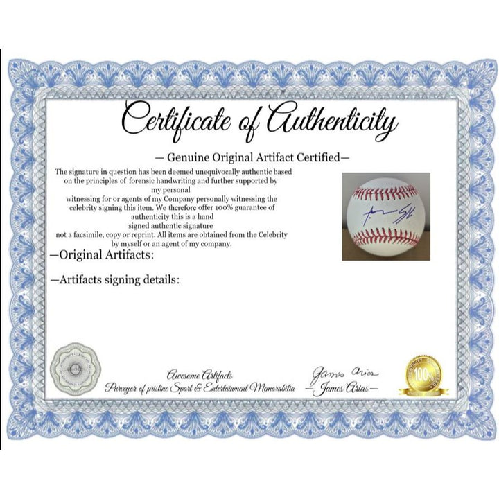 Los Angeles Dodgers Rawlings MLB official baseball Will Smith signed with proof.