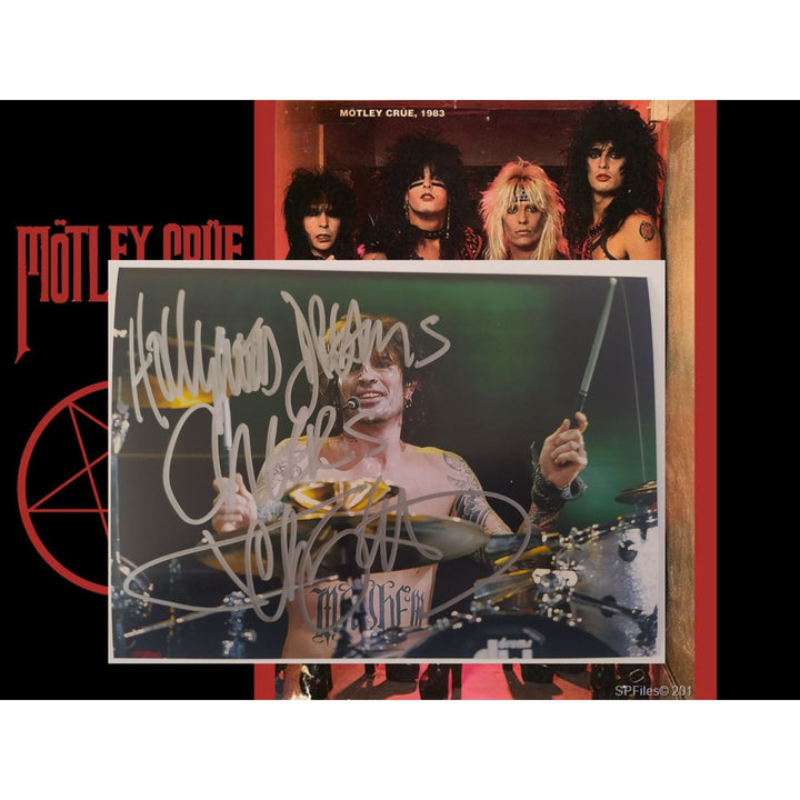 Tommy Lee Motley Crue 5x7 photo signed with proof