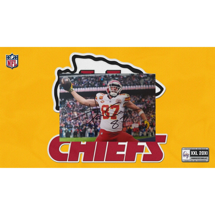 Travis Kelce, Kansas City, Chief's, Super Bowl, Champions, signed, 5x7 photo, with proof