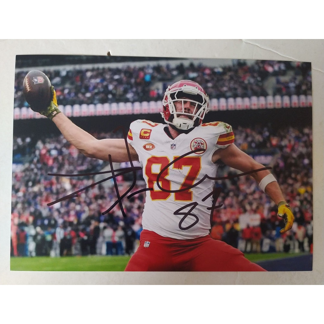 Travis Kelce, Kansas City, Chief's, Super Bowl, Champions, signed, 5x7 photo, with proof