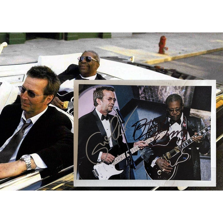 B.B King and Eric Clapton 5x7 photo signed with proof