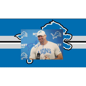 Dan Campbell, Detroit, Lions, 5x7 photo, signed, with proof