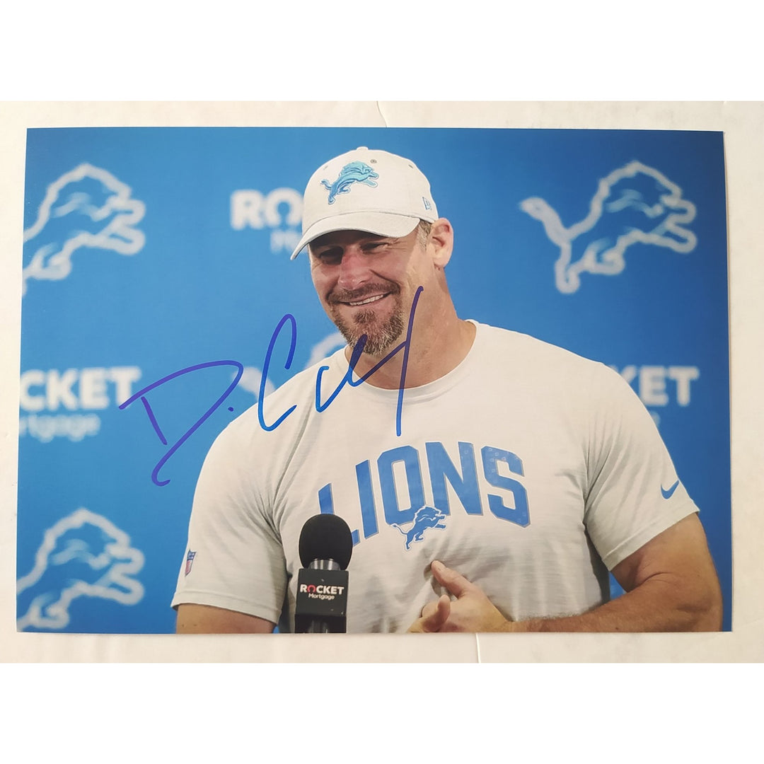 Dan Campbell, Detroit, Lions, 5x7 photo, signed, with proof