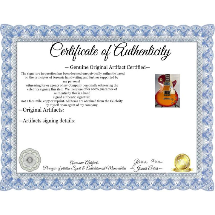 Lemmy Kilmister of Motorhead Les Paul vintage electric guitar signed with full provenance, photo proof and AI certification .