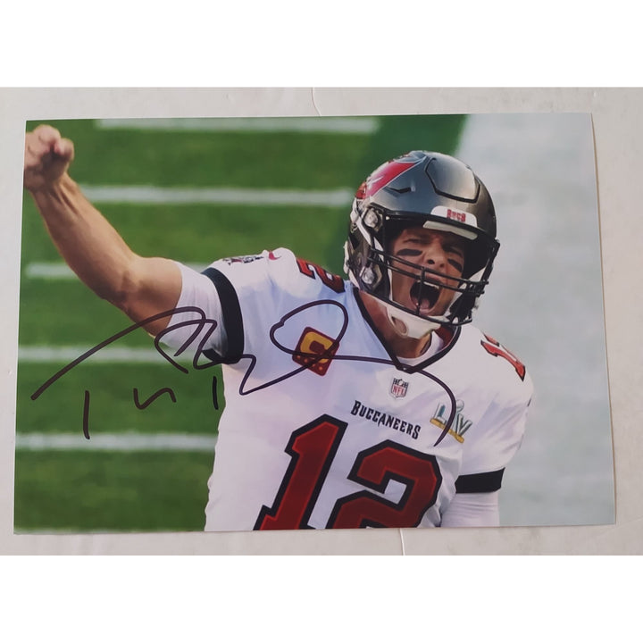  Tom Brady, Tampa Bay, Buccaneers, Super Bowl, Champions, signed, 5x7 photo, with proof