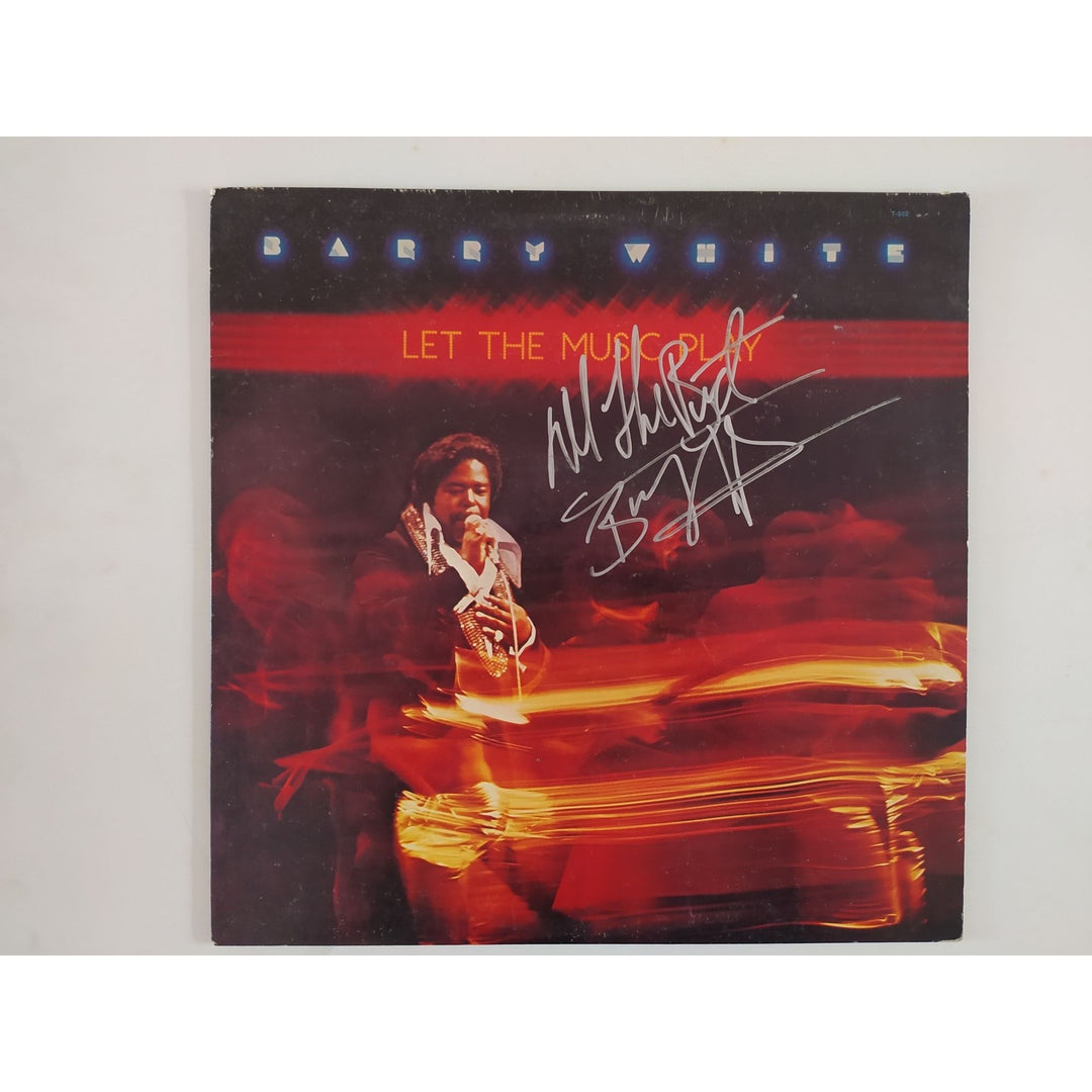 Barry White let the music play original LP signed