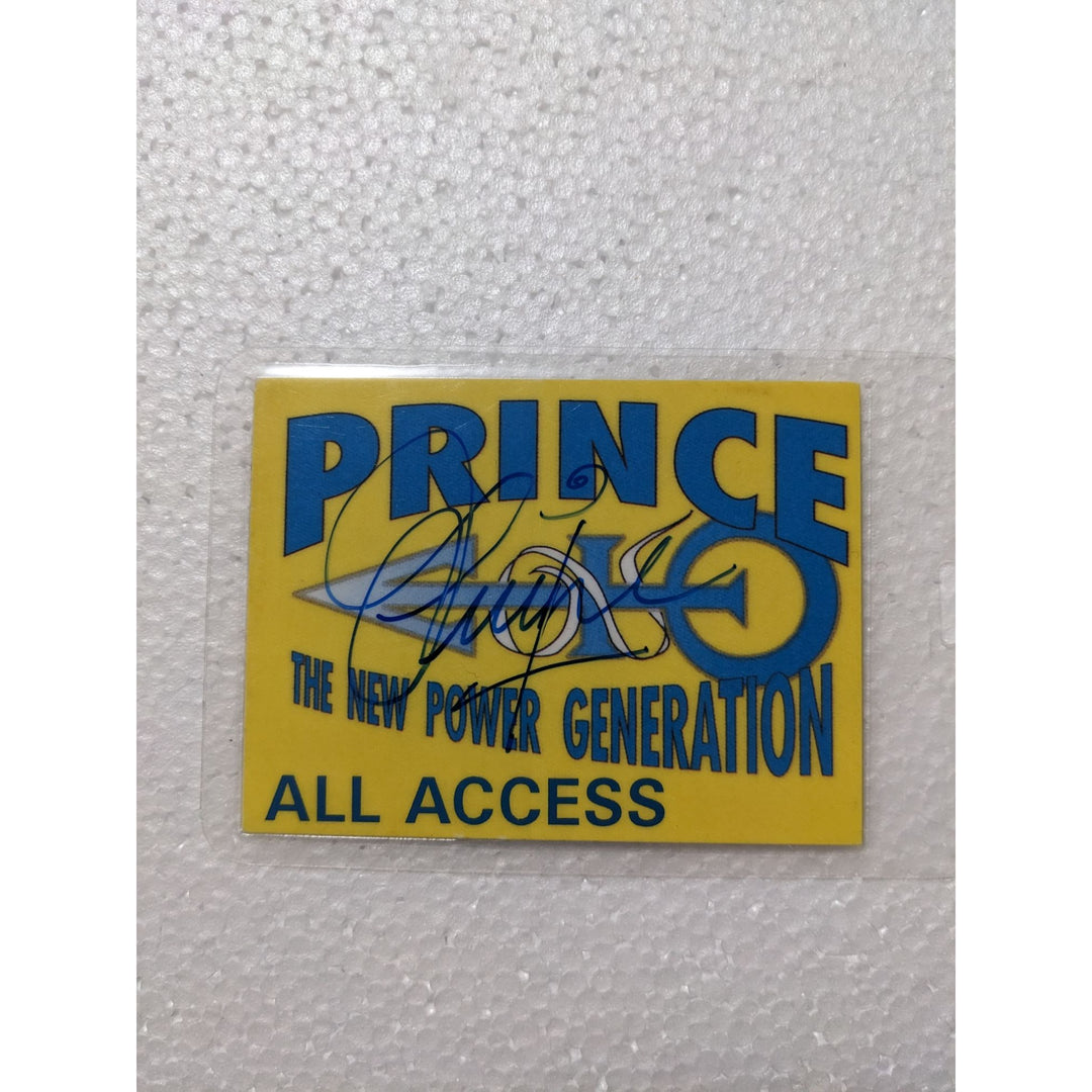 Prince VIP original concert pass signed