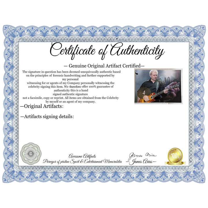 Alex Lifeson Rush 5x7 photo signed with proof