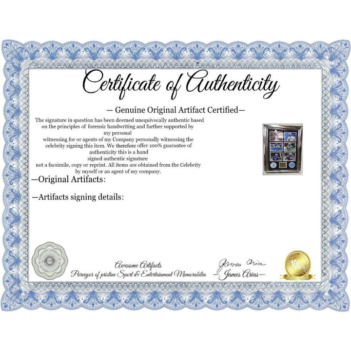 Dan Campbell Jared Goff Aidan Hutchinson2024 Detroit Lions 5x7 photos in museum quality frame 22x28 signed with proof Awesome Artifacts