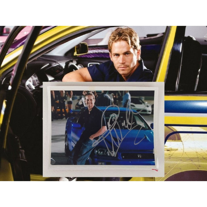 Paul Walker " Fast and the Furious",5x7 photo signed with proof Awesome Artifacts