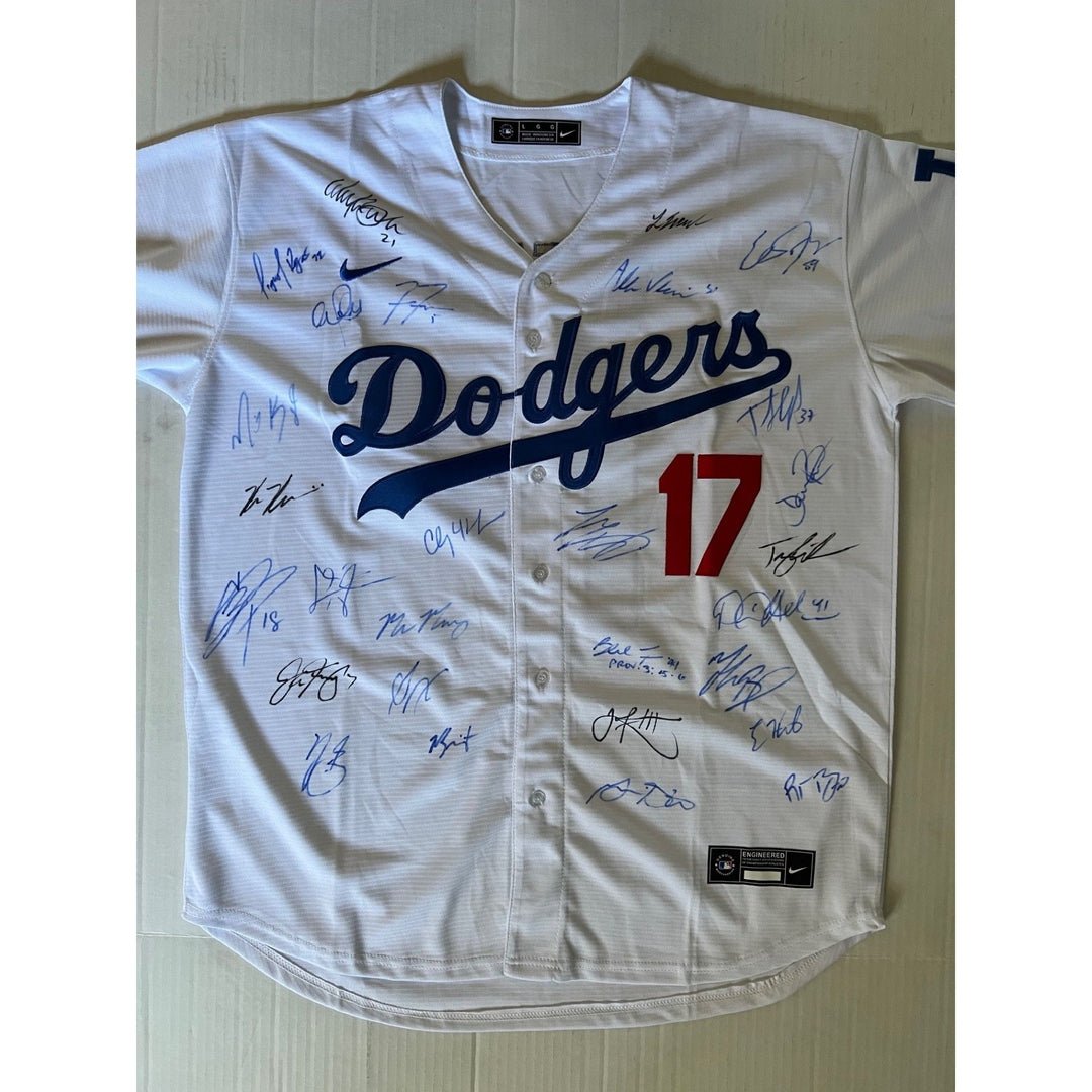 Shohei Ohtani Los Angeles Dodgers 2024 team signed jersey with proof