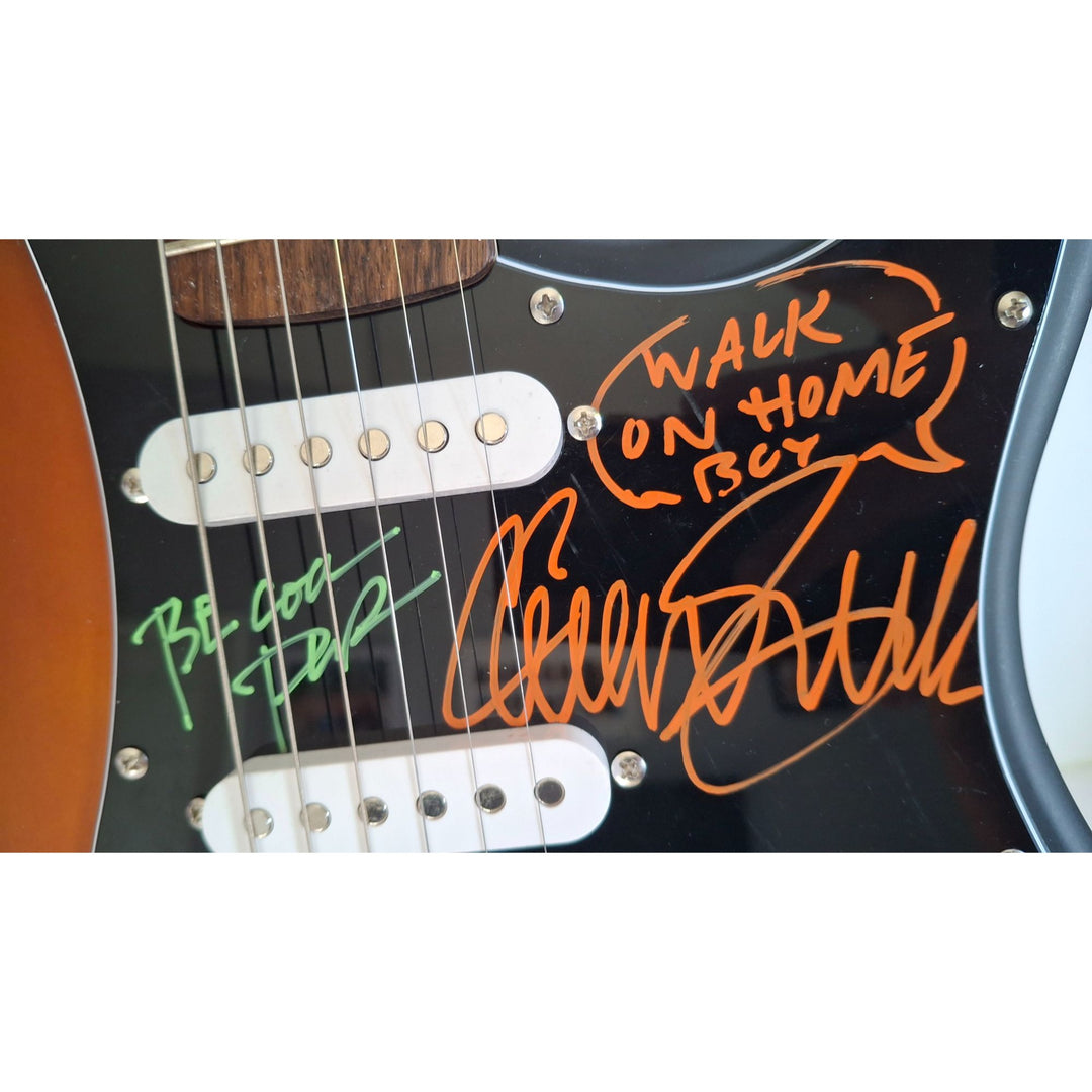 Dimebag Darrel Abbott, Vinnie Paul, Phil Anselmo, Rex Brown & Charlie Benante (Pantera) Fender Stratocaster electric guitar signed with proof