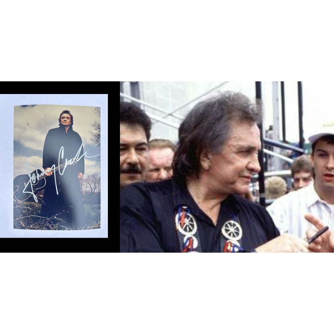 Johnny Csh Country Music Legend 5x7 Photo signed with proof.