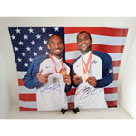 Load image into Gallery viewer, Lebron James and Kobe Bryant 16 x 20 photo signed with proof
