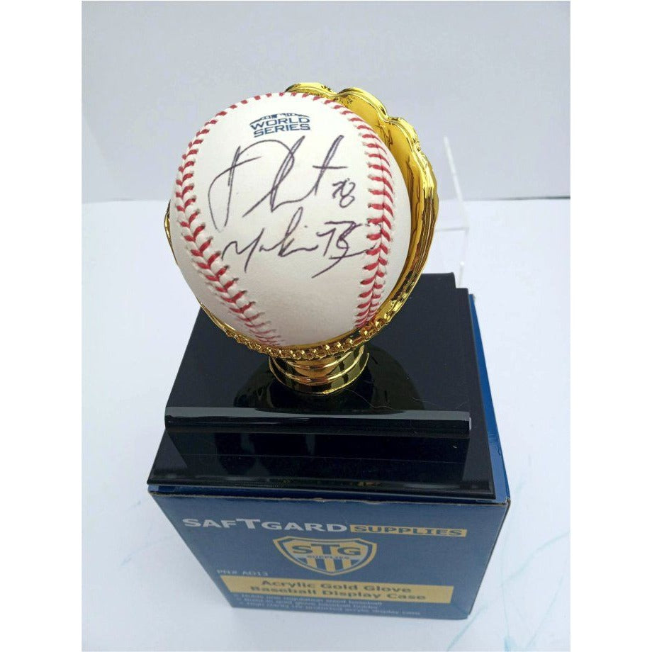 2018 Boston Red Sox World Series ball signed by Mookie Betts and j.d. Martinez with free case