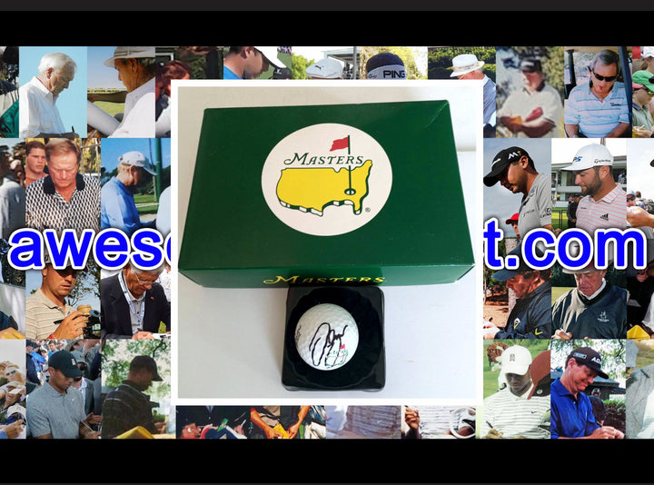 Sergio Garcia Masters golf ball signed with proof - Awesome Artifacts 