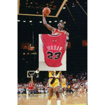 Load image into Gallery viewer, Michael Jordan Chicago Bulls promodel signed jersey with proof
