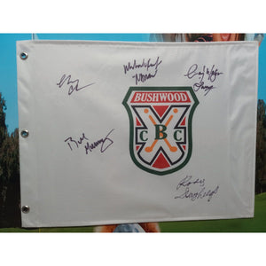 Caddyshack 32x26 Bill Murray, Rodney Dangerfield, Chevy Chase cast signed pin flag with proof