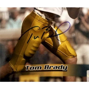 Tom Brady University of Michigan 8x10 photo sign with proof
