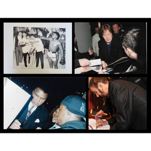 Muhammad Ali Paul McCartney Ringo Starr 8 x 10 photo signed with proof