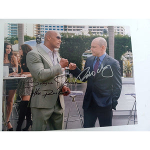 Dwayne "The Rock" Johnson, Rob Corddry 'Ballers' 8 x 10 signed with proof