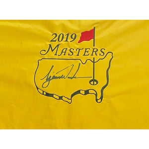 2019 Tiger Woods Masters golf flag framed and signed with proof