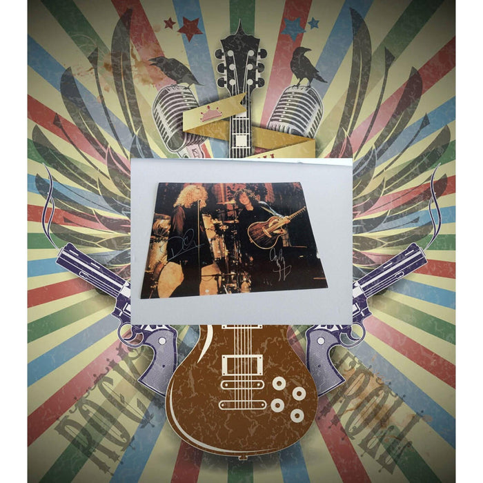Jimmy Page and Robert Plant Led Zeppelin 8 by 10 signed photo with proof