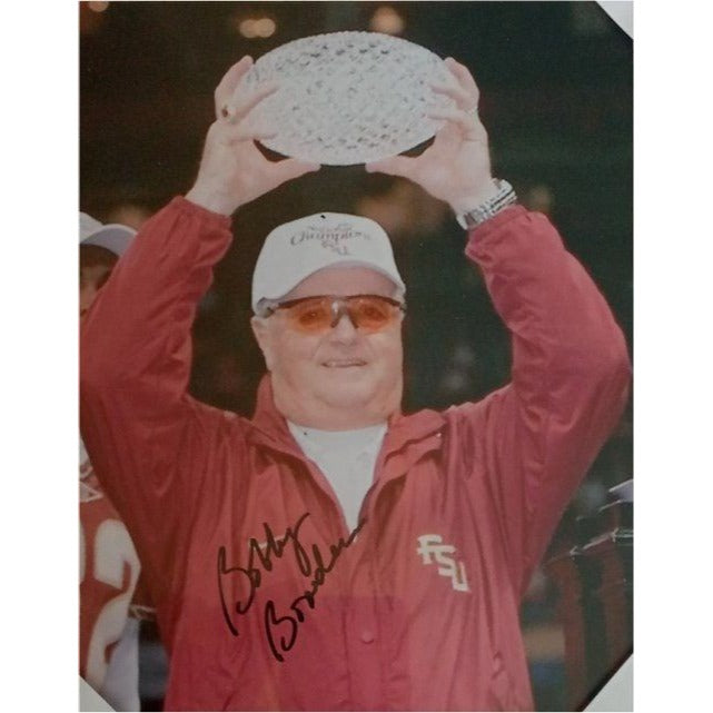 Bobby Bowden Florida State Seminoles frame 8 x 10 signed photo with proof