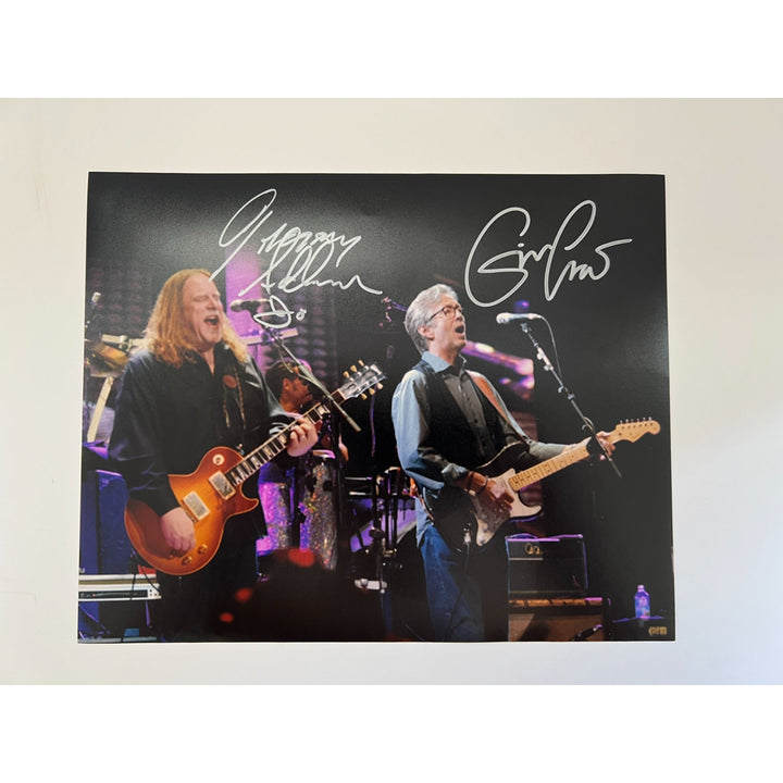 Eric Clapton and Gregg Allman 8x10 photo signed with proof