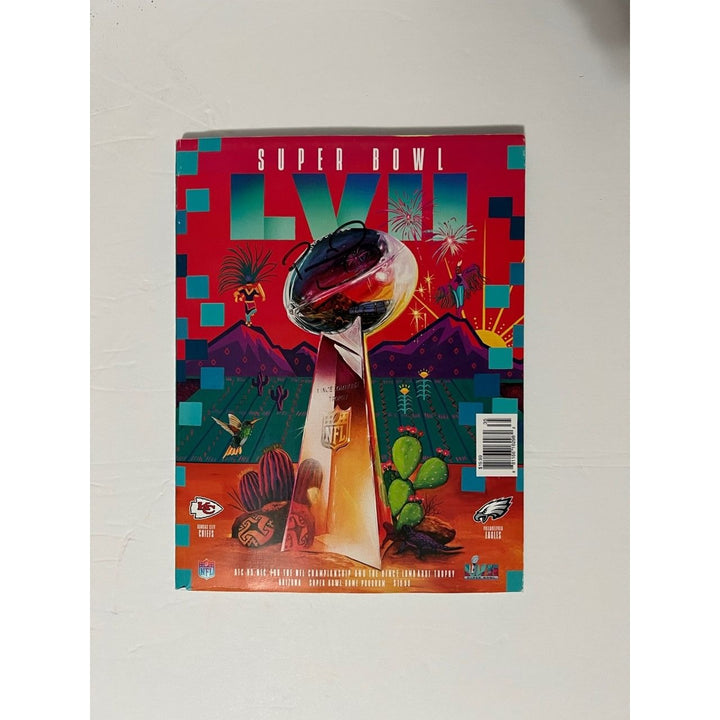 Super Bowl 57 official program Patrick Mahomes signed