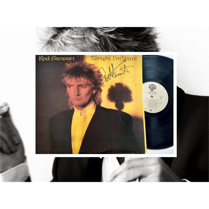 Rod Stewart Tonight I'm Yours LP signed with proof