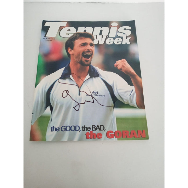 Goran ivanisevic tennis star signed magazine