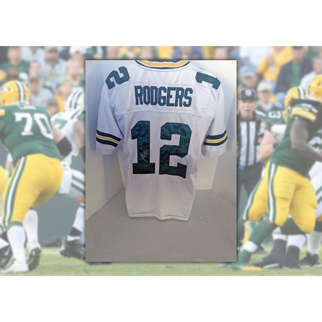 Aaron Rodgers size 48 Green Bay Packers game model jersey signed with proof