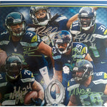 Load image into Gallery viewer, Seattle Seahawks Russell Wilson Earl Thomas Max Unger Marshawn Lynch Kam Chancellor Richard Sherman 11 by 14 photo signed
