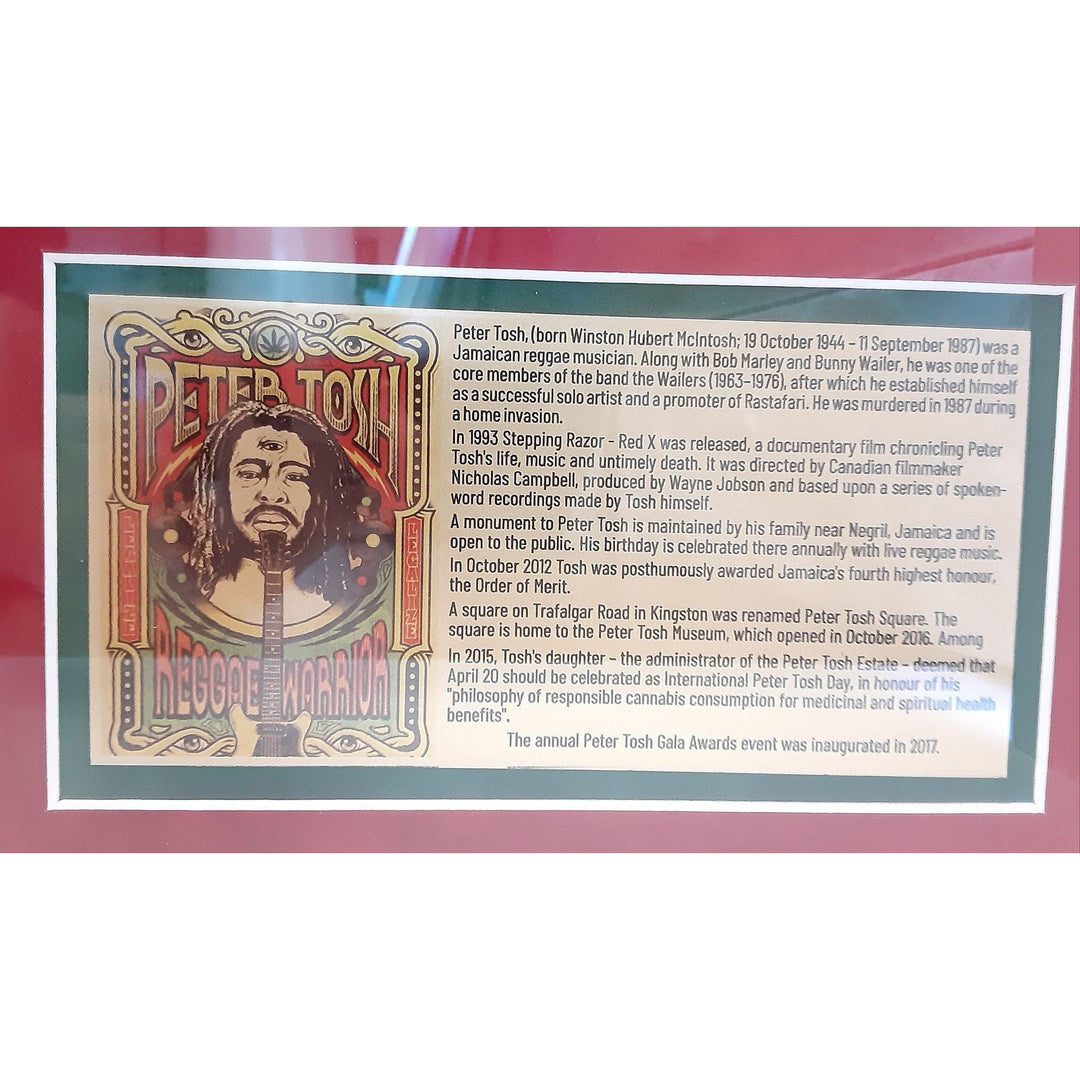 Peter Tosh reggae legend signed cut with museum-quality frame with proof - Awesome Artifacts 