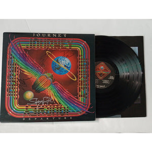 Journey "Departures" signed by Neil Schon, Jonathan Cain, Steve Perry  original LP signed with proof