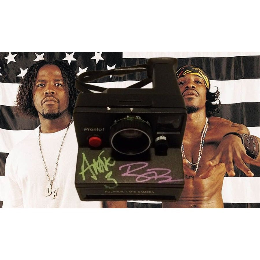 Andre 3000 and Big Boi Outkast Andre Benjamin and Antwan Patton signed Polaroid camera with proof